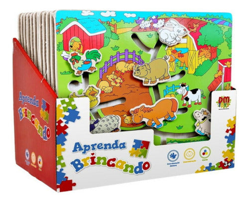 Didáticos Aprenda Brincando Animais Da Fazenda - Dm Toys Didáticos Aprenda Brincando Animais Da Fazenda - Dm Toys